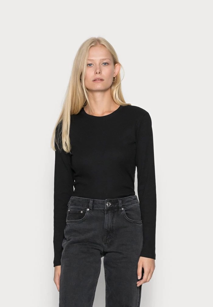 T-Shirt ANNA FIELD Anna Field Long Sleeved Top Noir Femme | XYY-0388853